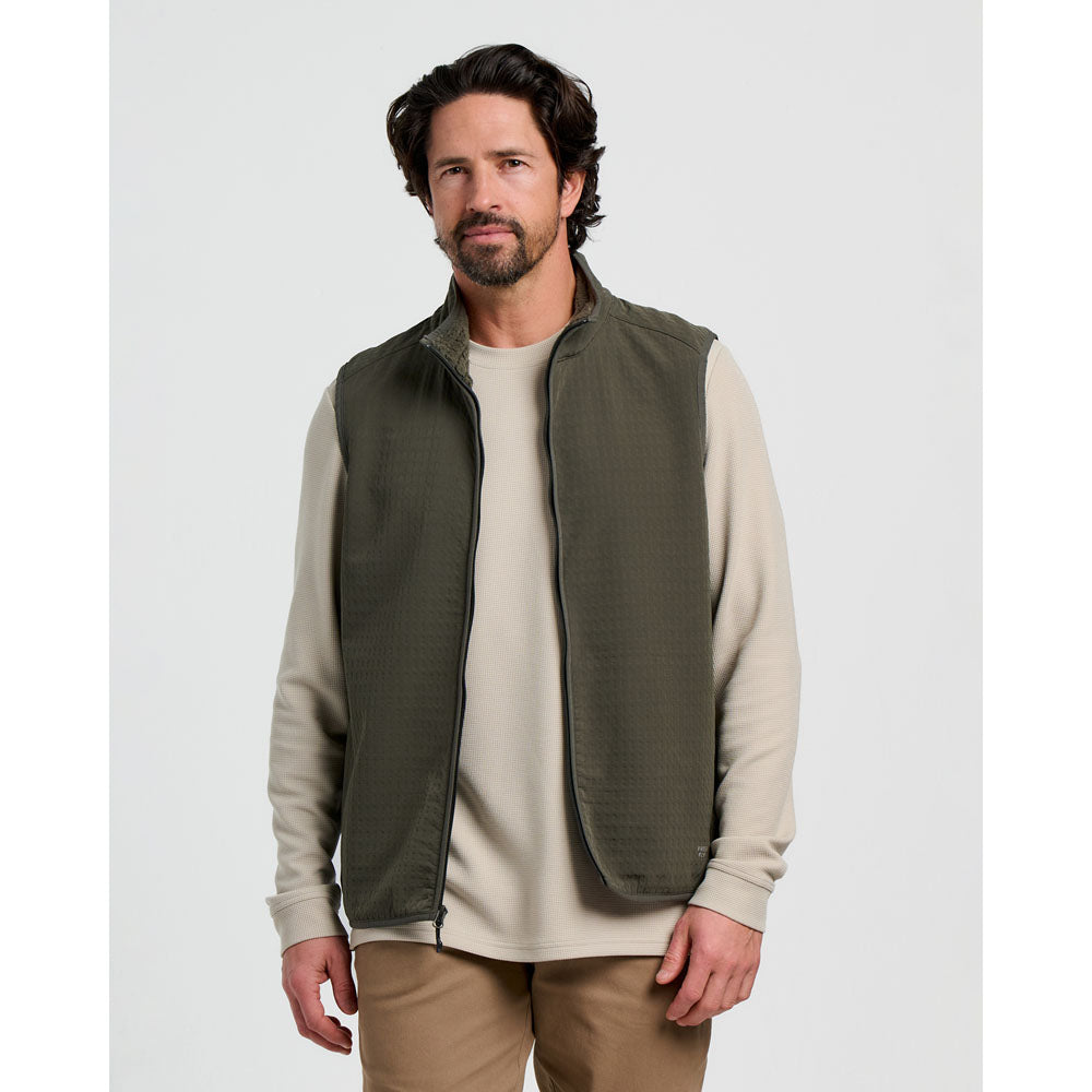 Free Fly Apparel Mens Gridback Fleece Vest Dark Forest