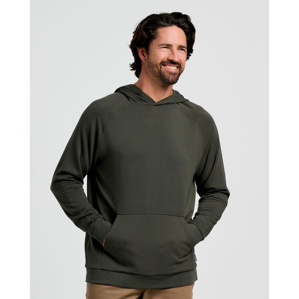 Free Fly Apparel Mens Bamboo Lightweight Fleece Hoodie Dark Forest