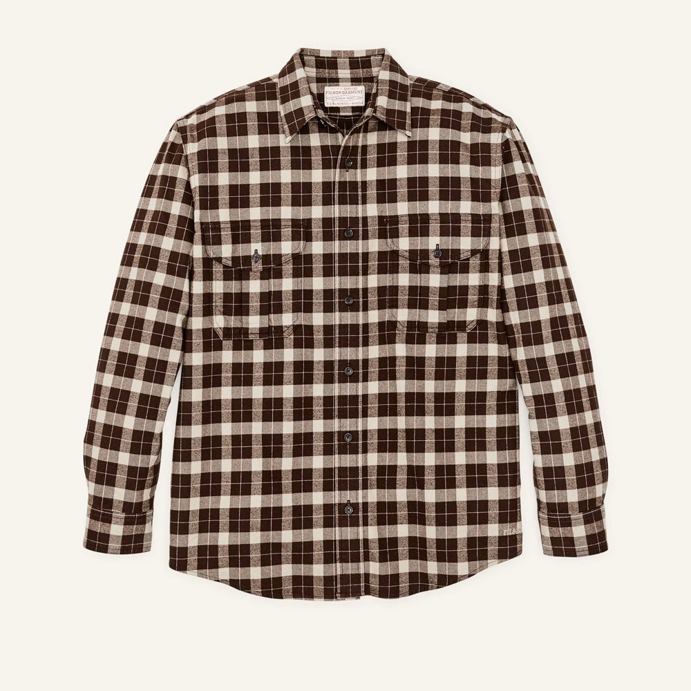 Filson Men&#39;s Alaskan Guide Shirt Brown/Cream Plaid