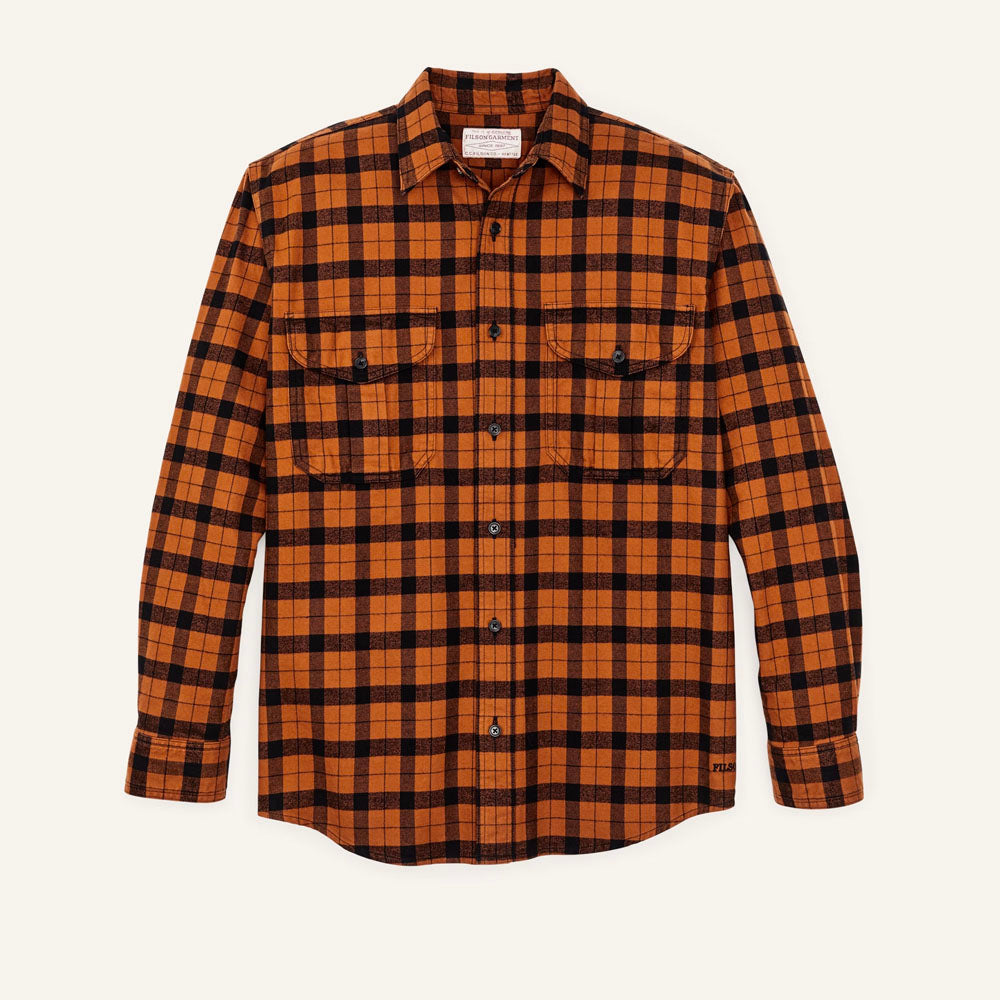 Filson Men&#39;s Alaskan Guide Shirt Pecan/Black Plaid