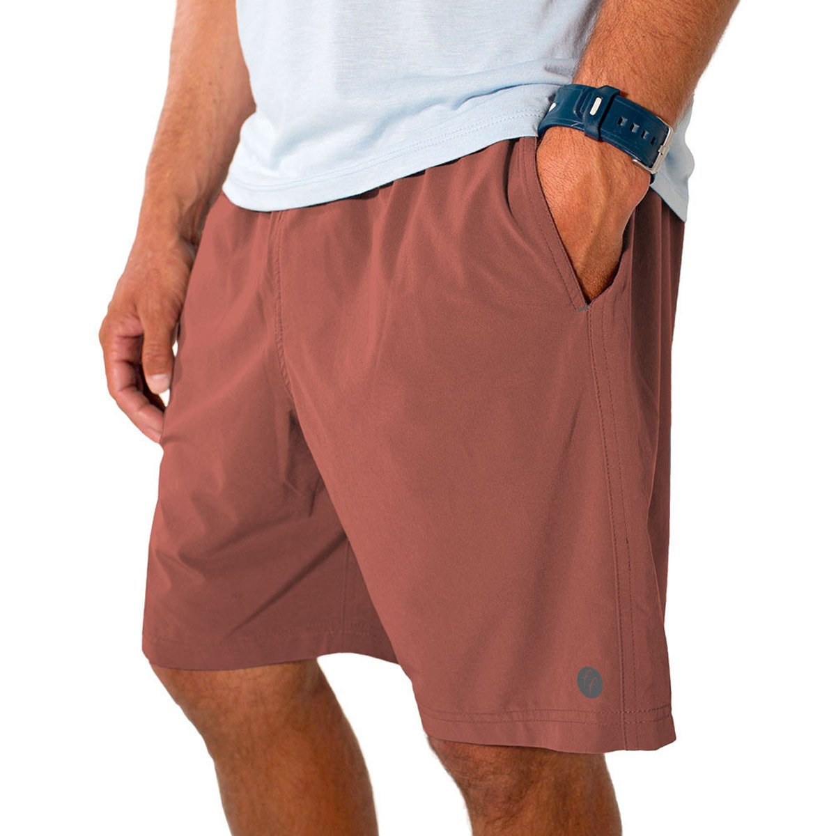 Free Fly Apparel Men&#39;s Breeze Short - 6&quot; Adobe Red