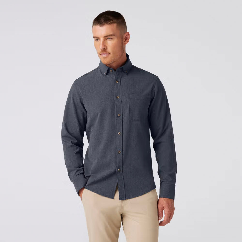 Mizzen+Main Men's City Flannel Navy Heather