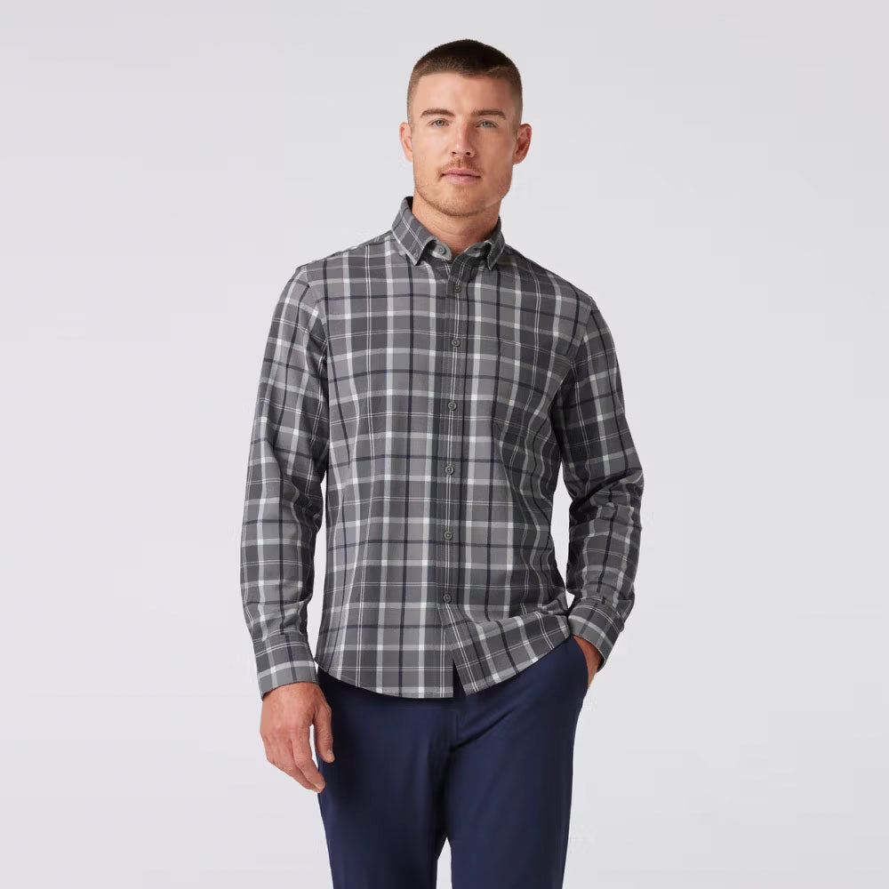 Mizzen+Main Men's City Flannel Pewter Timothy Plaid