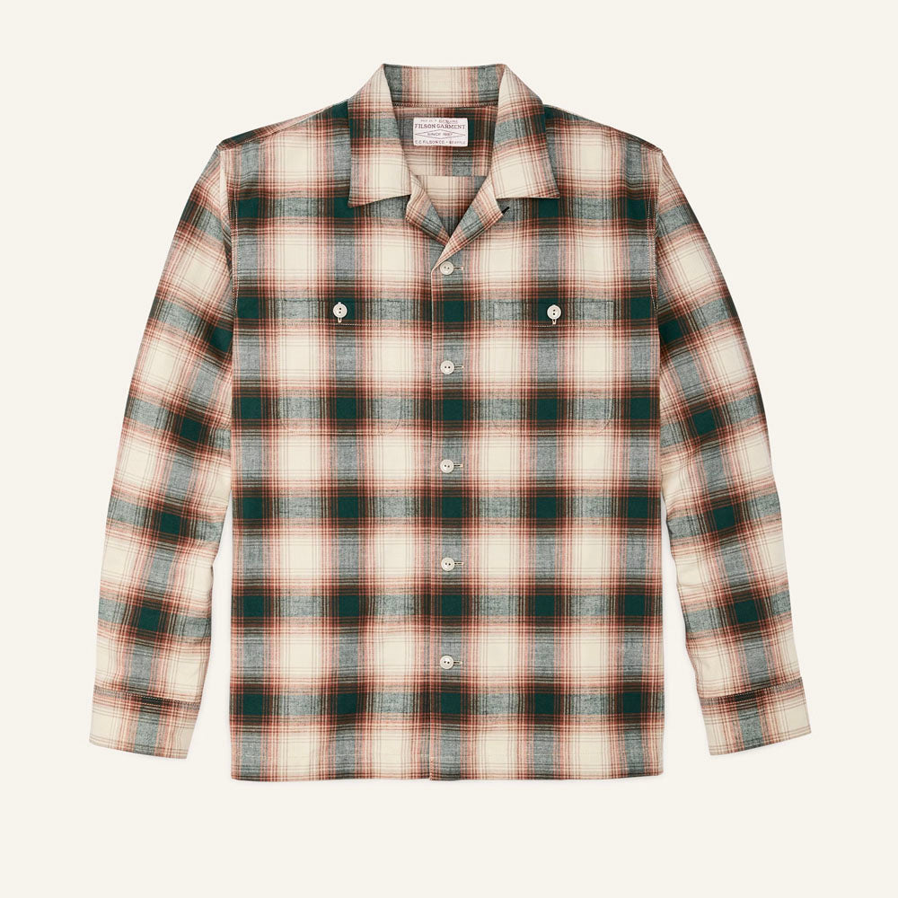 Filson Men&#39;s Elk Heights Camp Shirt Rust/Pine Grove Plaid