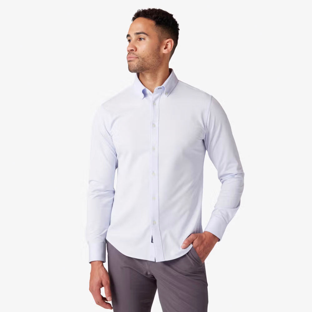 Mizzen+Main Men's Ellis Oxford No Tuck Sky Solid