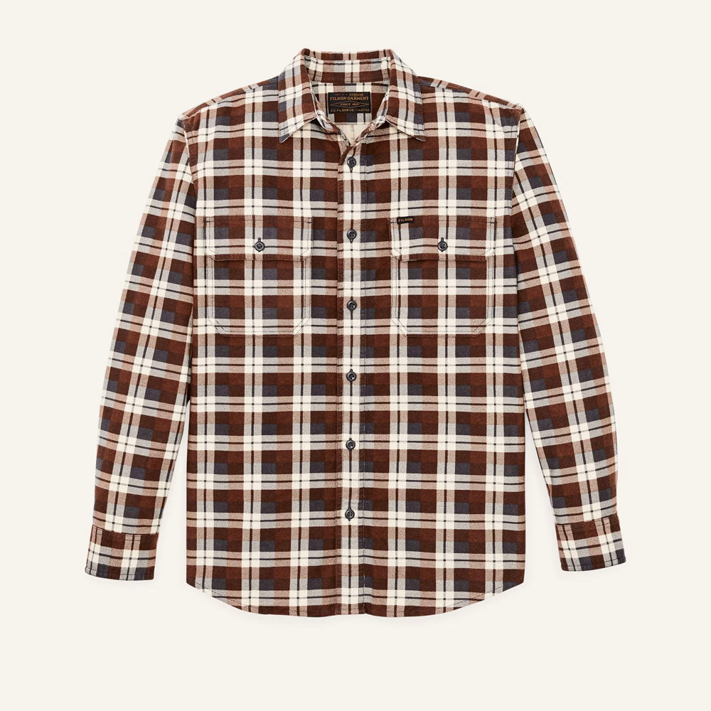 Filson Men's Field Flannel Shirt Brown/Gray Plaid