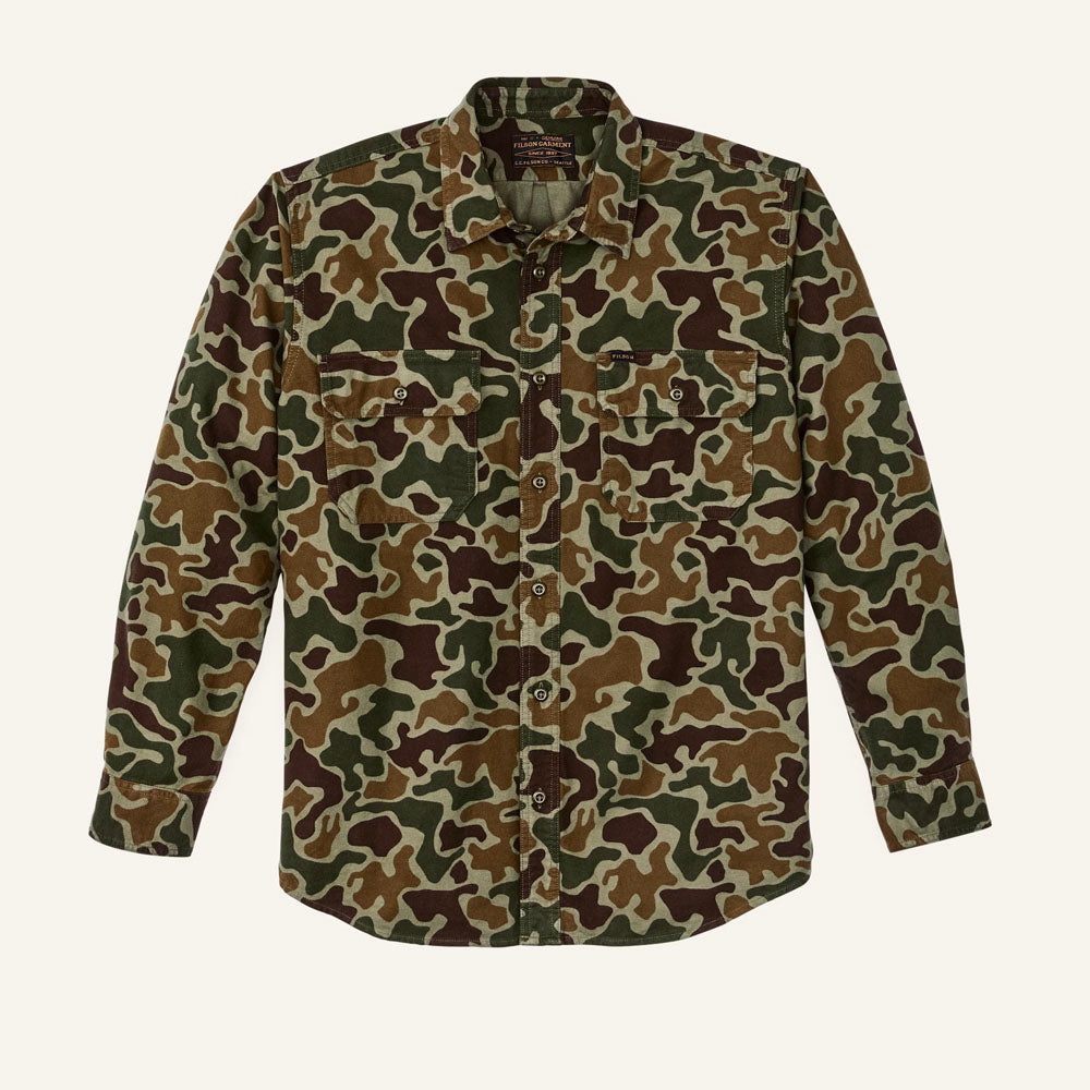 Filson Men's Field Flannel Shirt Frog Camo