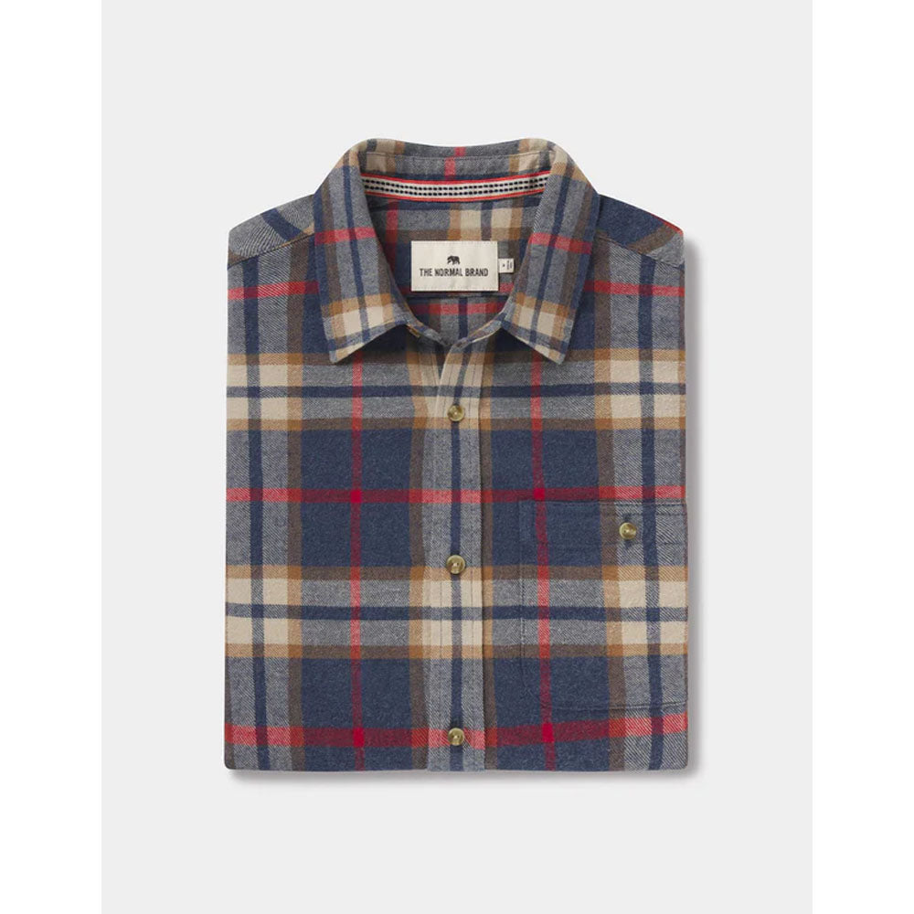 The Normal Brand Men&#39;s Hudson Double Brushed Flannel Eventide Plaid