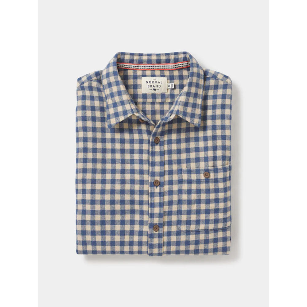 The Normal Brand Men&#39;s Hudson Double Brushed Flannel Khaki Plaid
