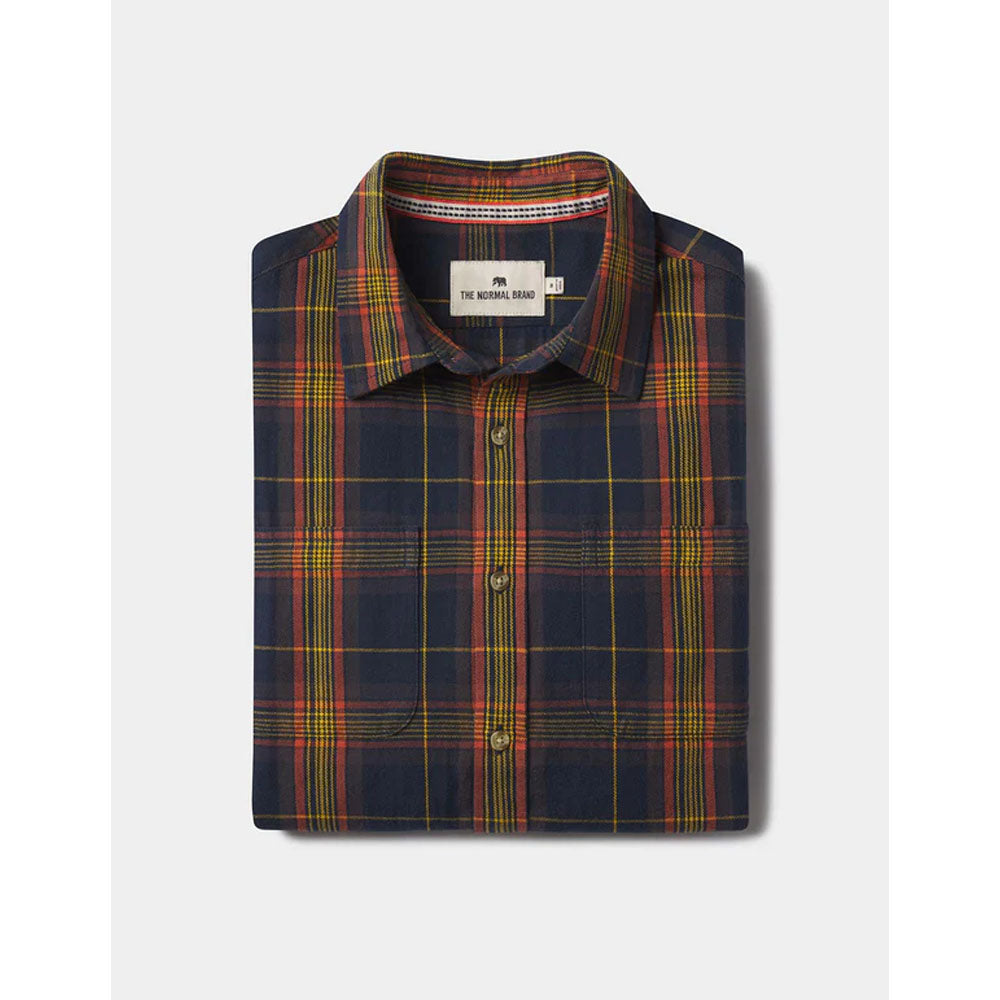 The Normal Brand Men's Jackson Button Up Shirt Pacific Plaid
