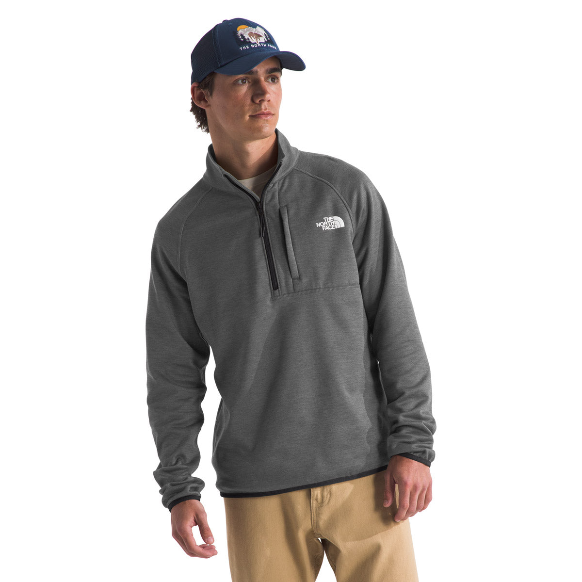 The North Face Men&#39;s Canyonlands ½ Zip TNF Medium Grey Heather-NPF