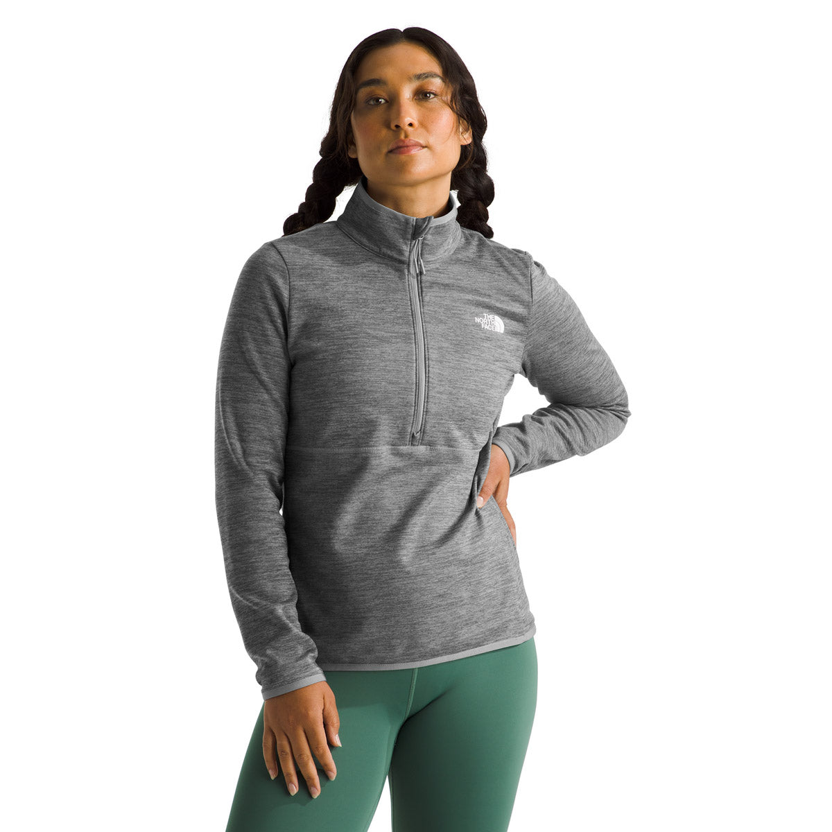 The North Face Women&#39;s Canyonlands ¼ Zip TNF Medium Grey Heather-NPF