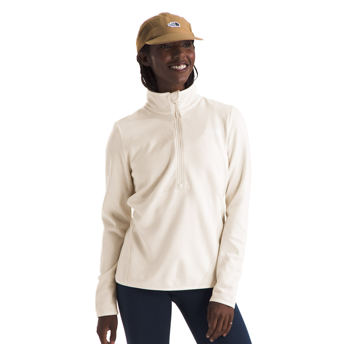 The North Face Women&#39;s Canyonlands ¼ Zip White Dune Heather