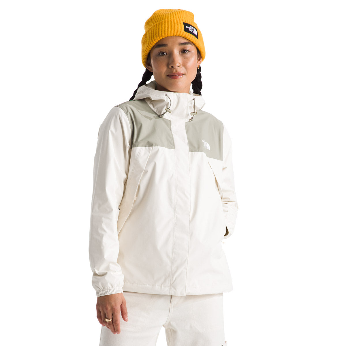 The North Face Women's Antora Jacket White Dune/Clay Grey