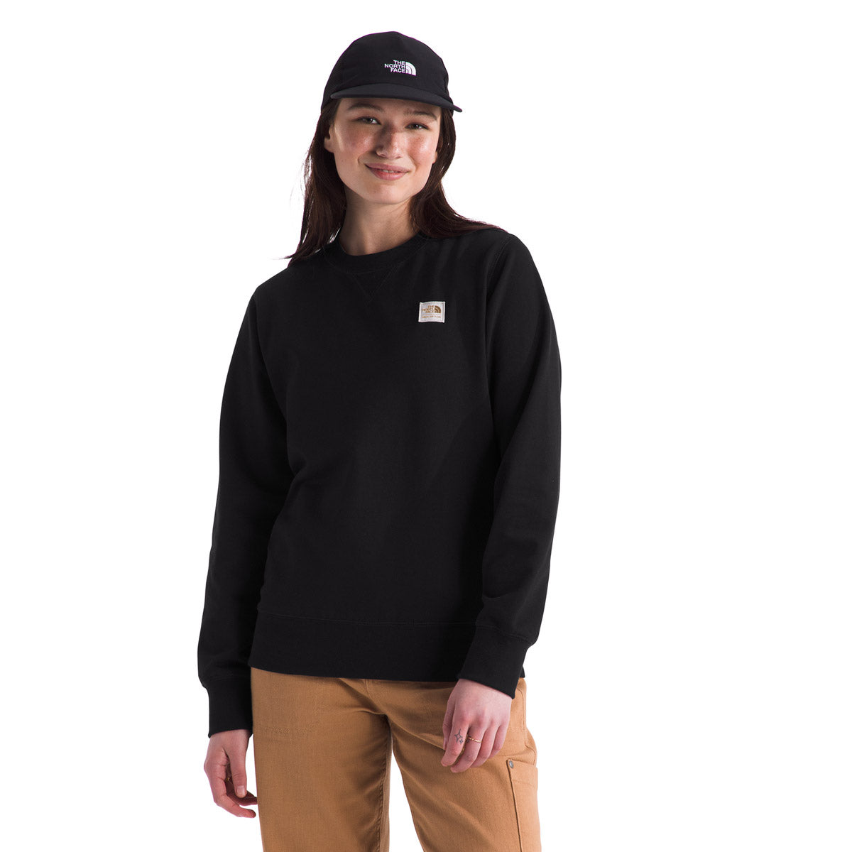 The North Face Women's Heritage Patch Crew TNF Black/Heritage Patch