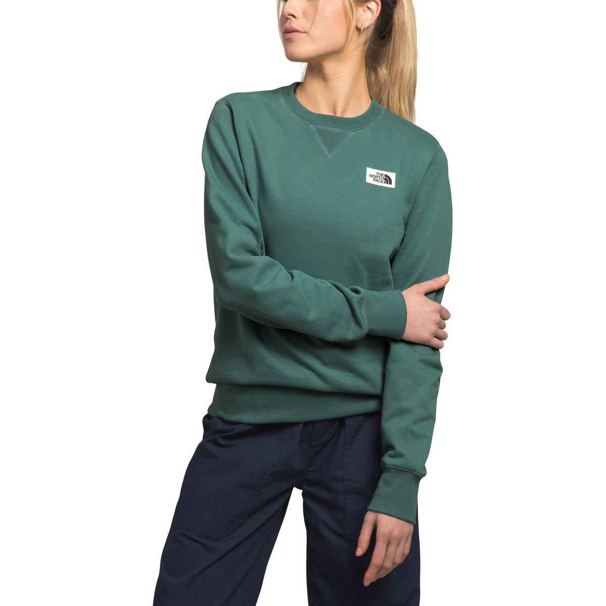 The North Face Women's Heritage Patch Crew Dark Sage