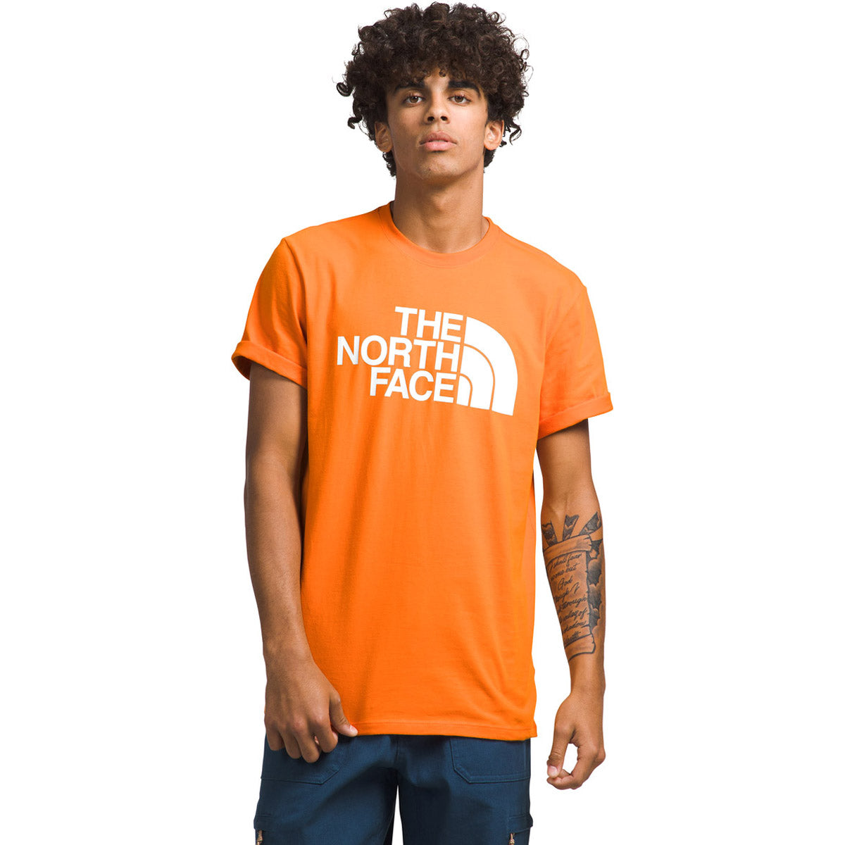 The North Face Men's S/S Half Dome Tee andarin/TNF White / M