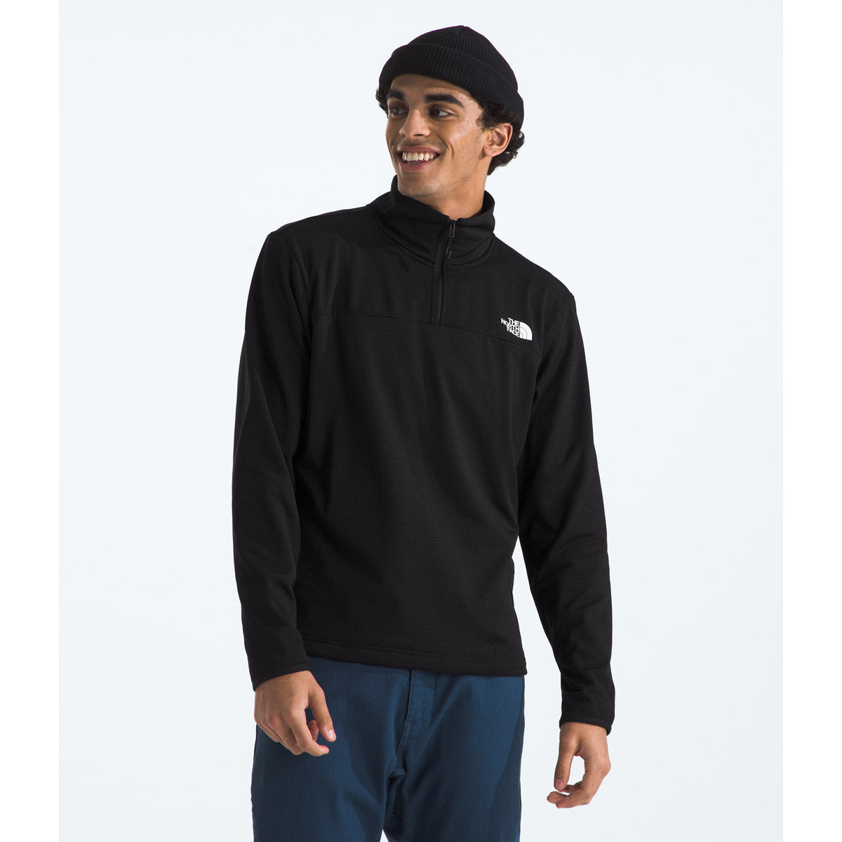The North Face Men's Cedar Trail Grid Fleece ¼ Zip TNF Black