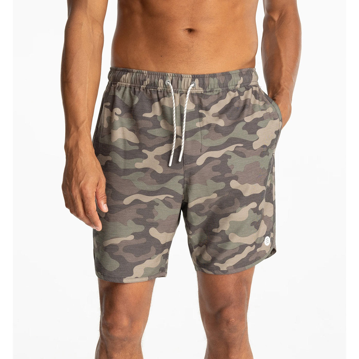 Free Fly Apparel Men's Reverb Short - 7" Woodland Camo