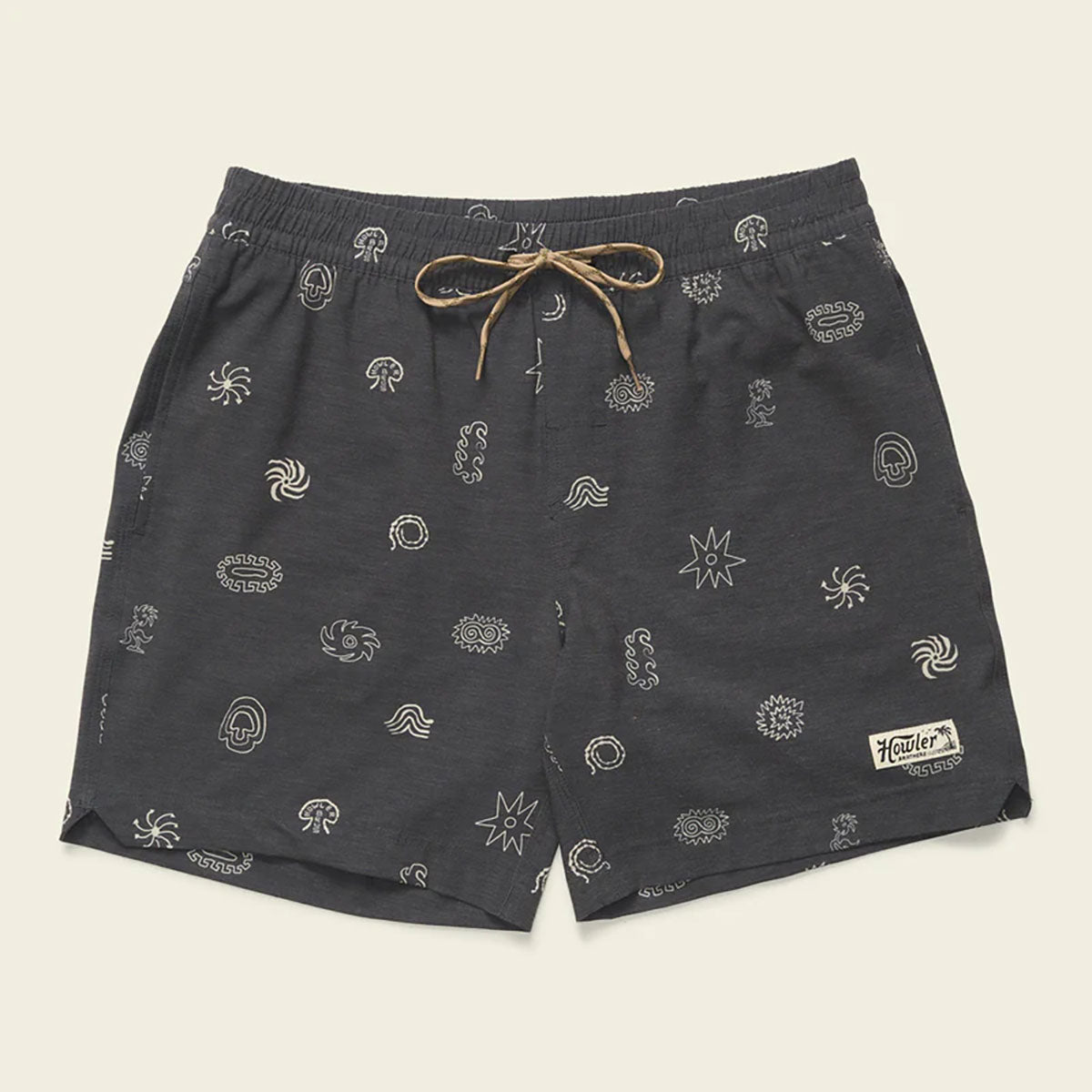 Howler Brothers Mens Deep Set Boardshorts ementos : Black / M