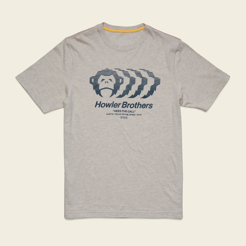 Howler Brothers Mens Cotton T Mono Mirage: Light Grey Heather