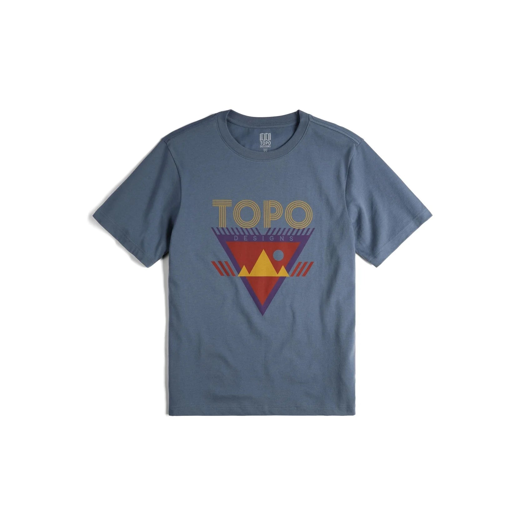 Topo Designs Mens VastView Explorer Tee Stone Blue