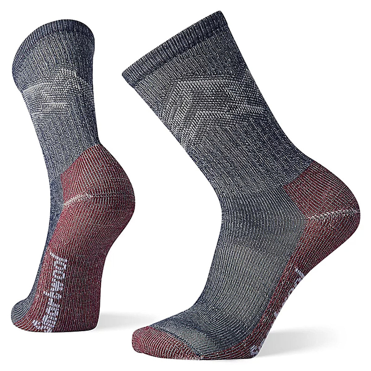 Smartwool Hike Classic Edition Light Cushion Mountain Pattern Crew Socks Deep Navy