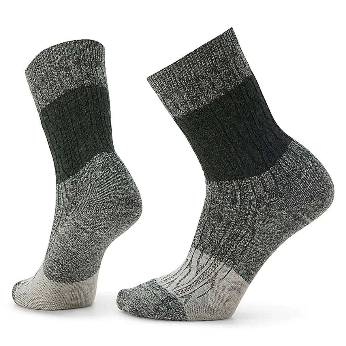 Women&#39;s Everyday Color Block Cable Crew Socks