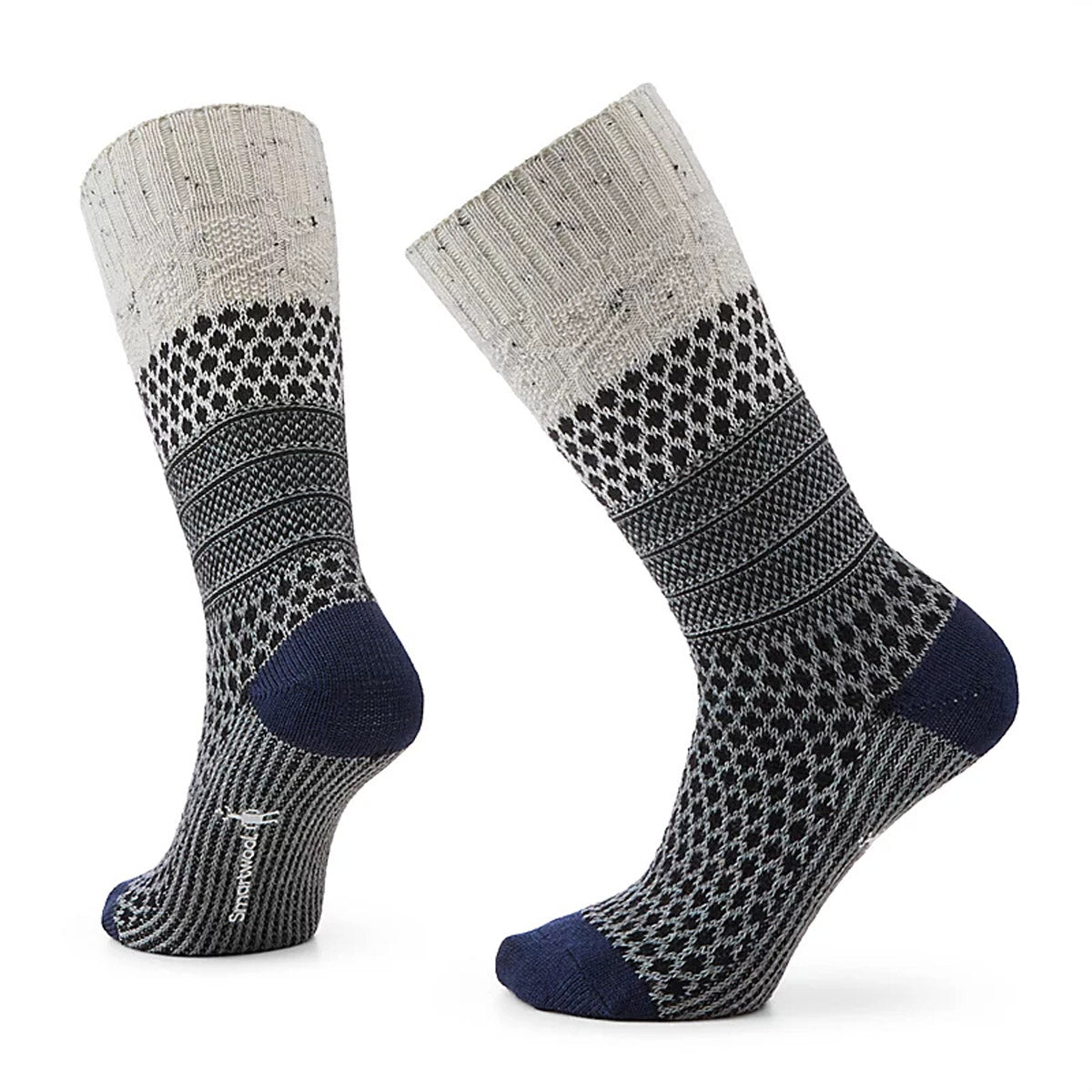 Smartwool Women's Everyday Popcorn Cable Crew Socks Natural Donegal