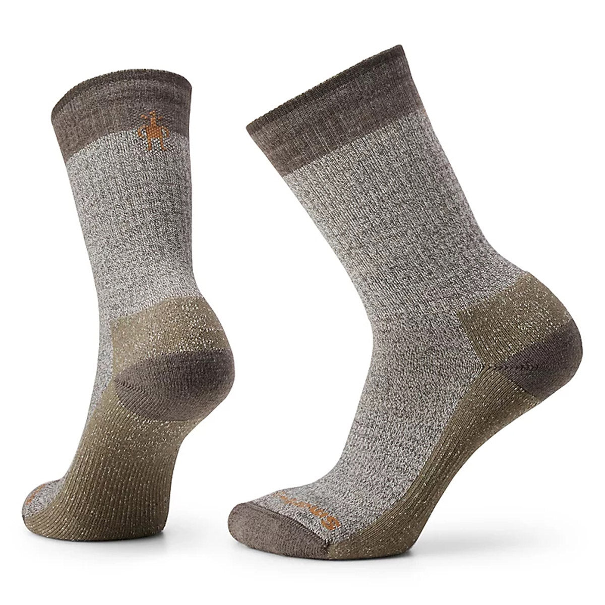 Smartwool Men&#39;s Everyday Rollinsville Crew Socks Taupe/Natural Marl