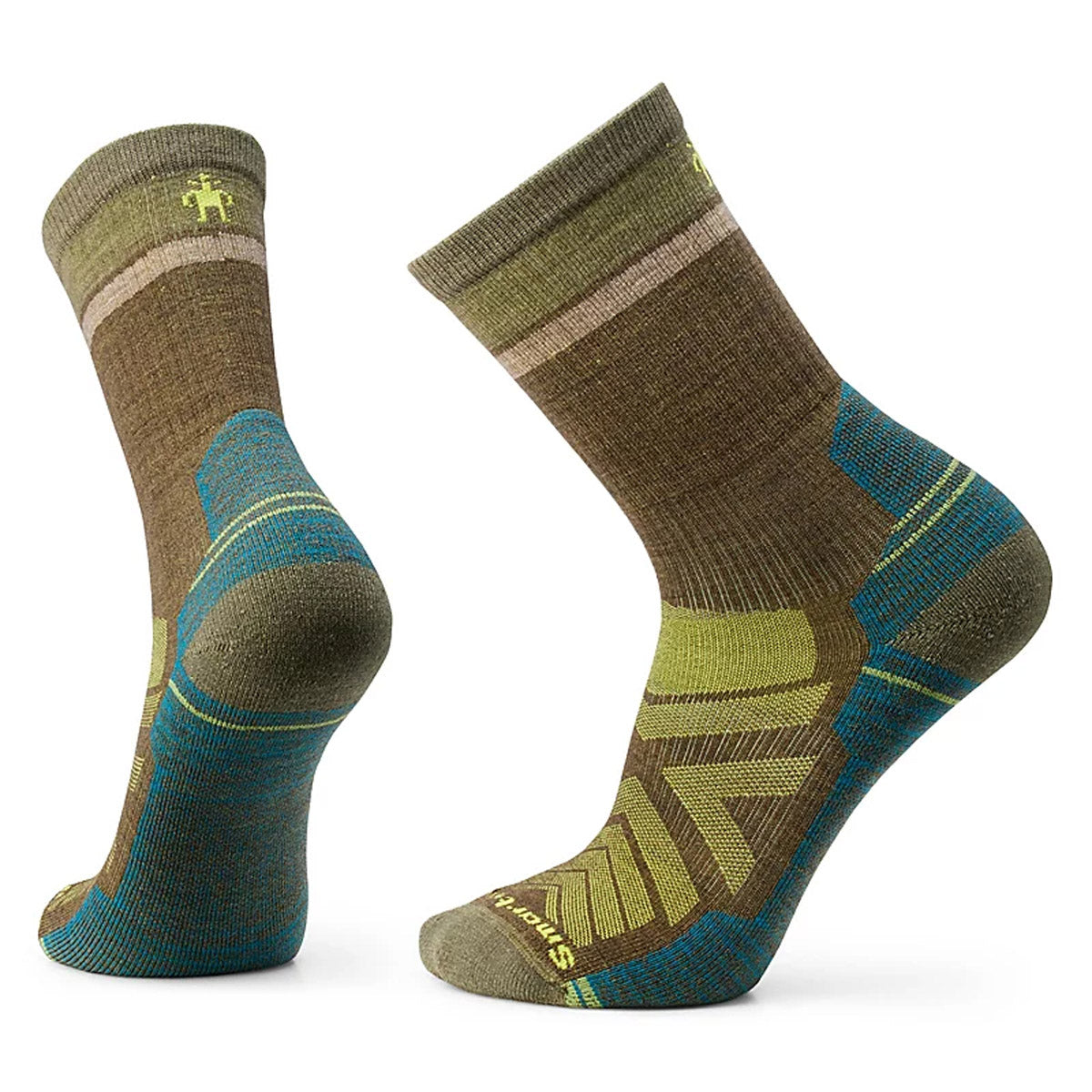 Smartwool Men&#39;s Hike Light Cushion Winding Trail Crew Socks Military Olive