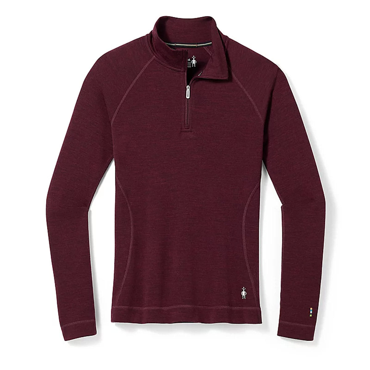 Smartwool Women&#39;s Classic Thermal Merino Base Layer 1/4 Zip Black Cherry Heather