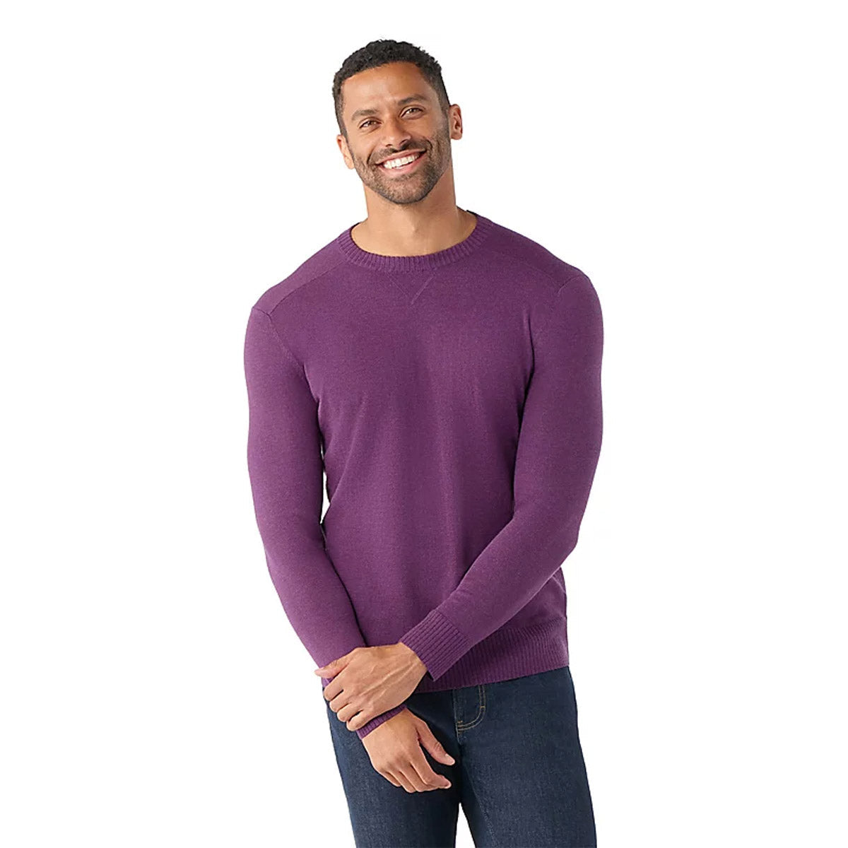 Smartwool Men's Sparwood Crew Sweater Purple Iris Heather