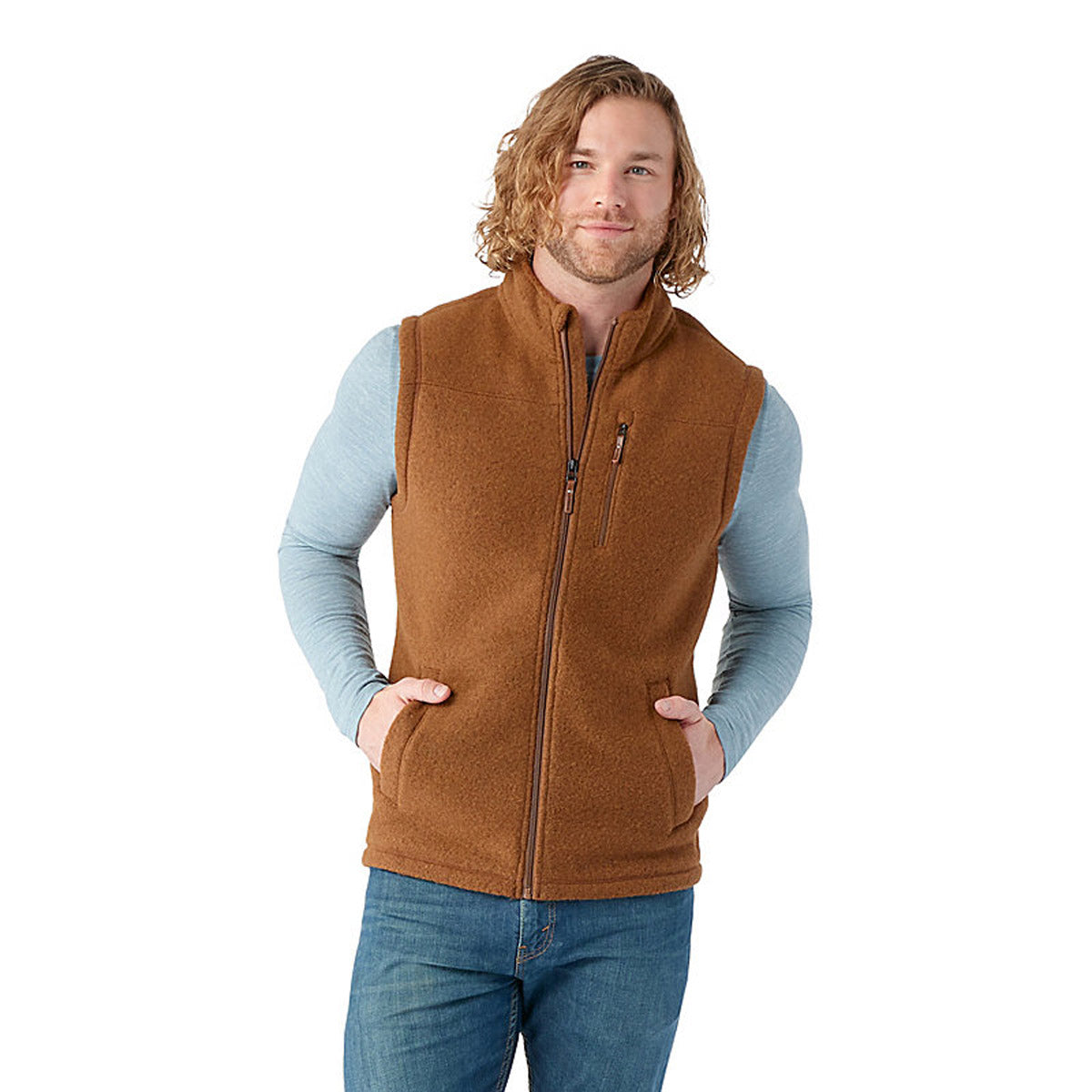 Smartwool Men&#39;s Hudson Trail Fleece Vest Fox Brown