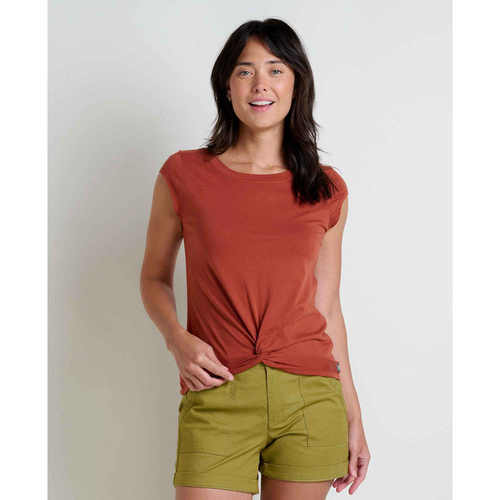 Toad&amp;Co. Womens Anza Short Sleeve Shirt Cinnamon
