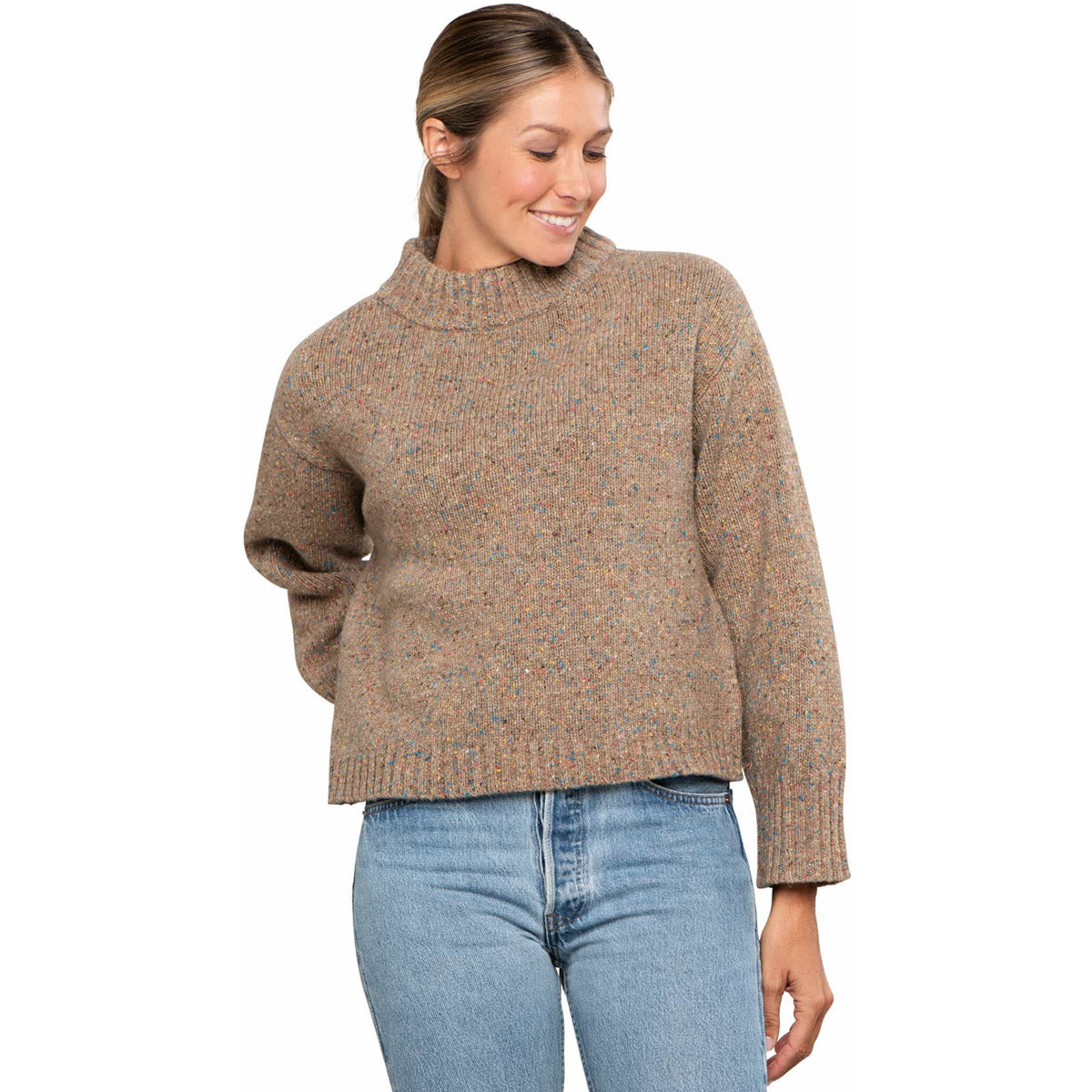 Toad&amp;Co. Women&#39;s Wilde Mock Neck Sweater Fawn