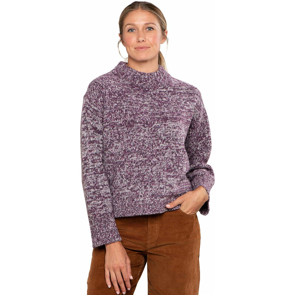Toad&amp;Co. Women&#39;s Wilde Mock Neck Sweater Fig