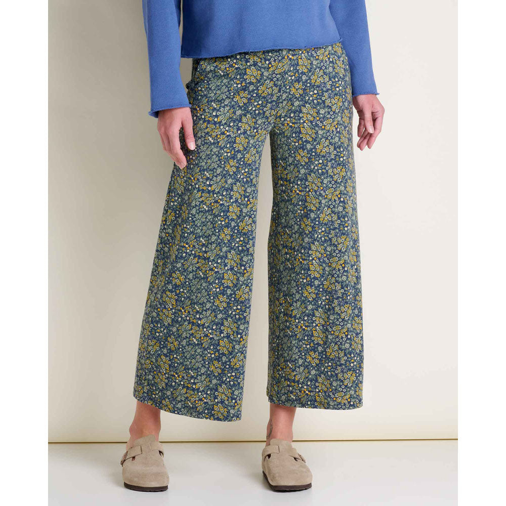 Toad&Co. Womens Chaka Wide Leg Pant True Navy Retro Print
