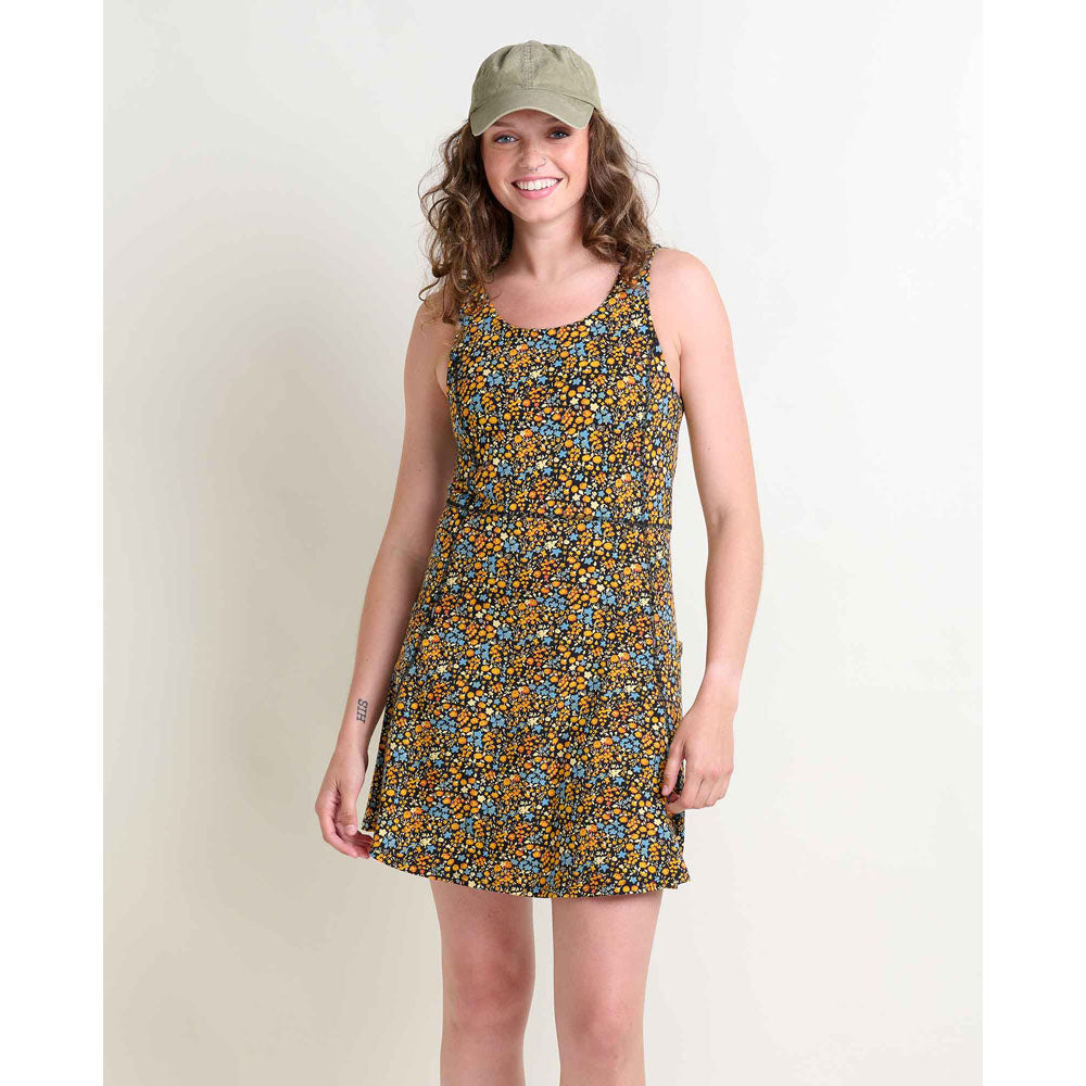 Toad&amp;Co. Womens Seleena Skort Dress Black Ditsy Print