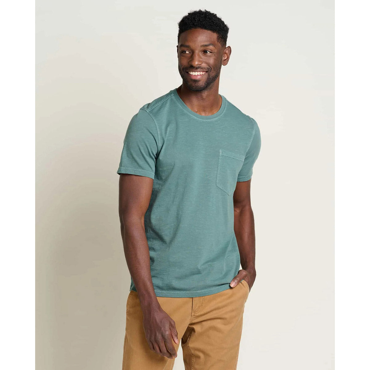 Toad&Co. Men's Primo Short Sleeve Crew Silver Pine