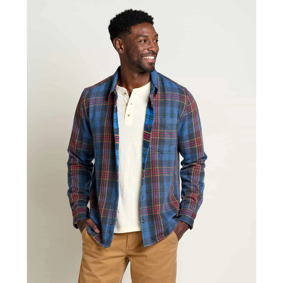 Toad&Co. Men's Over and Out Long Sleeve Shirt Cornflower