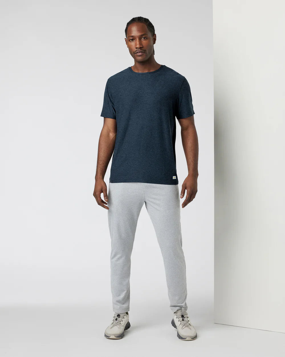 Vuori Mens Strato Tech Tee BEH Blue Sea Heather