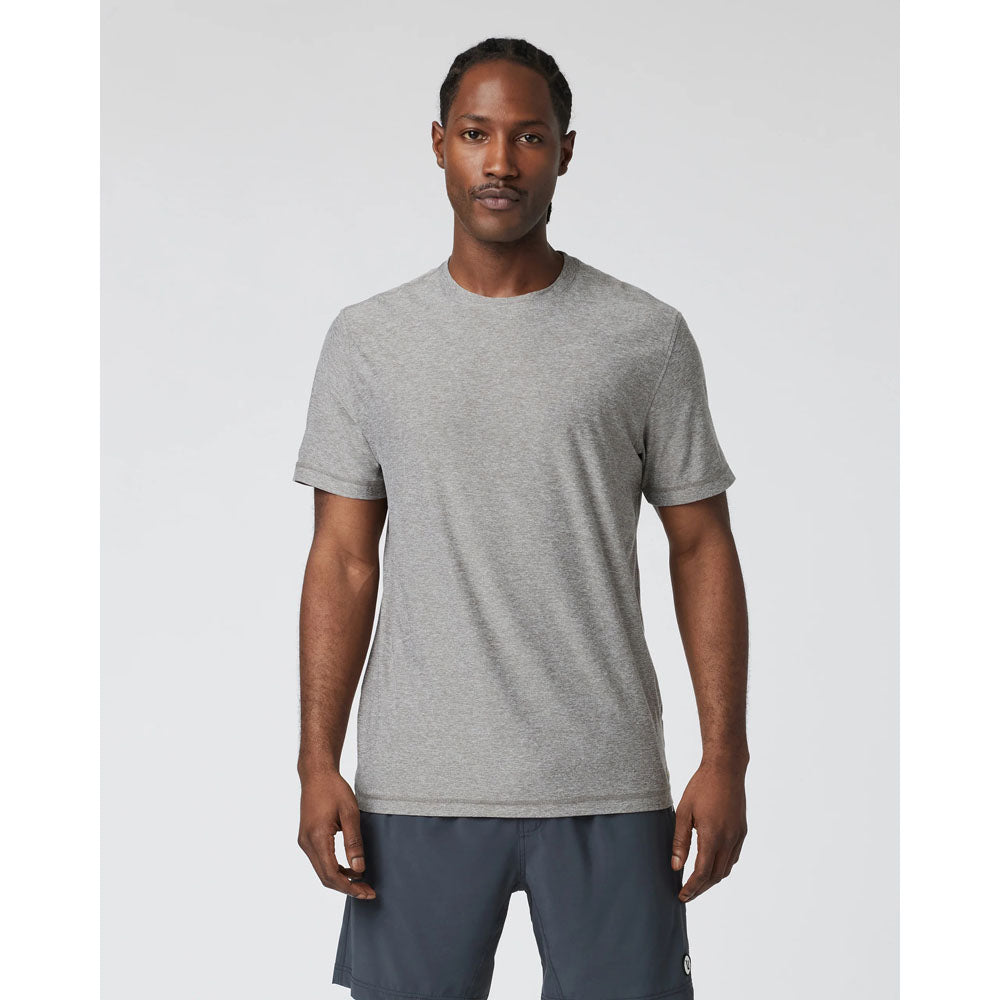Vuori Mens Strato Tech Tee Heather Grey