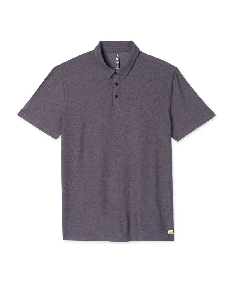 Vuori Mens Strato Tech Polo HKB Dark Umber Heather