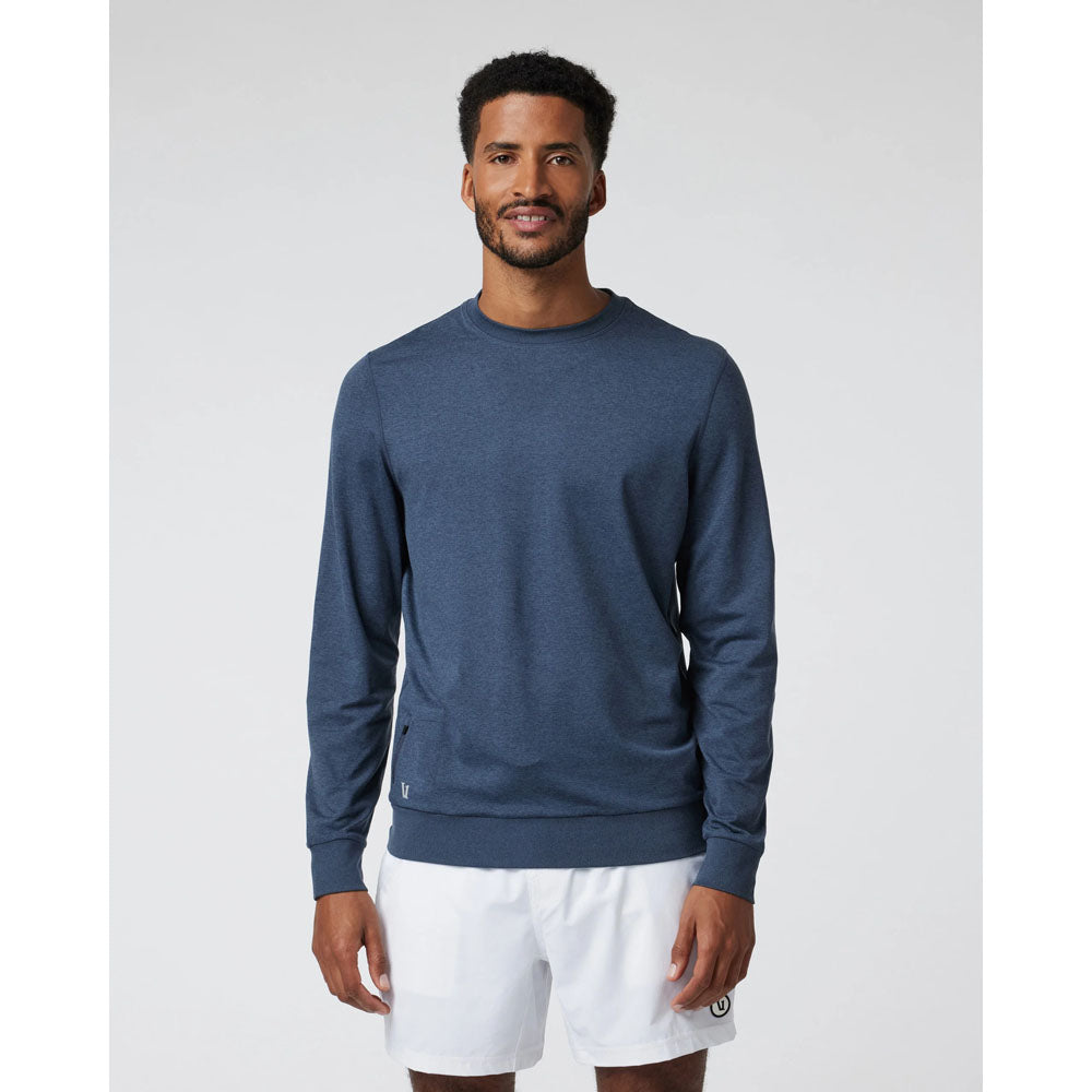 Vuori Mens Ponto Performance Crew Azure Heather