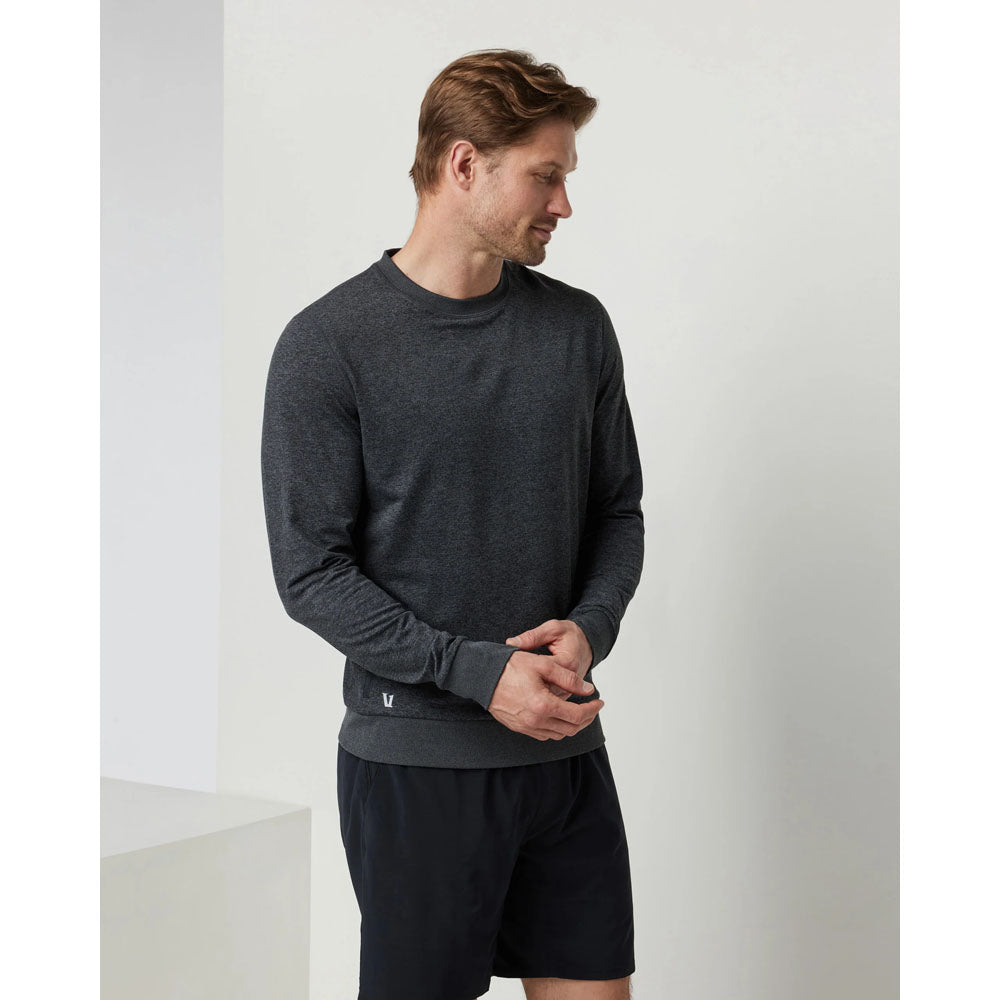 Vuori Mens Ponto Performance Crew Charcoal Heather
