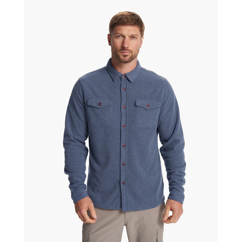 Vuori M Aspen Shirt Jacket Azure Heather