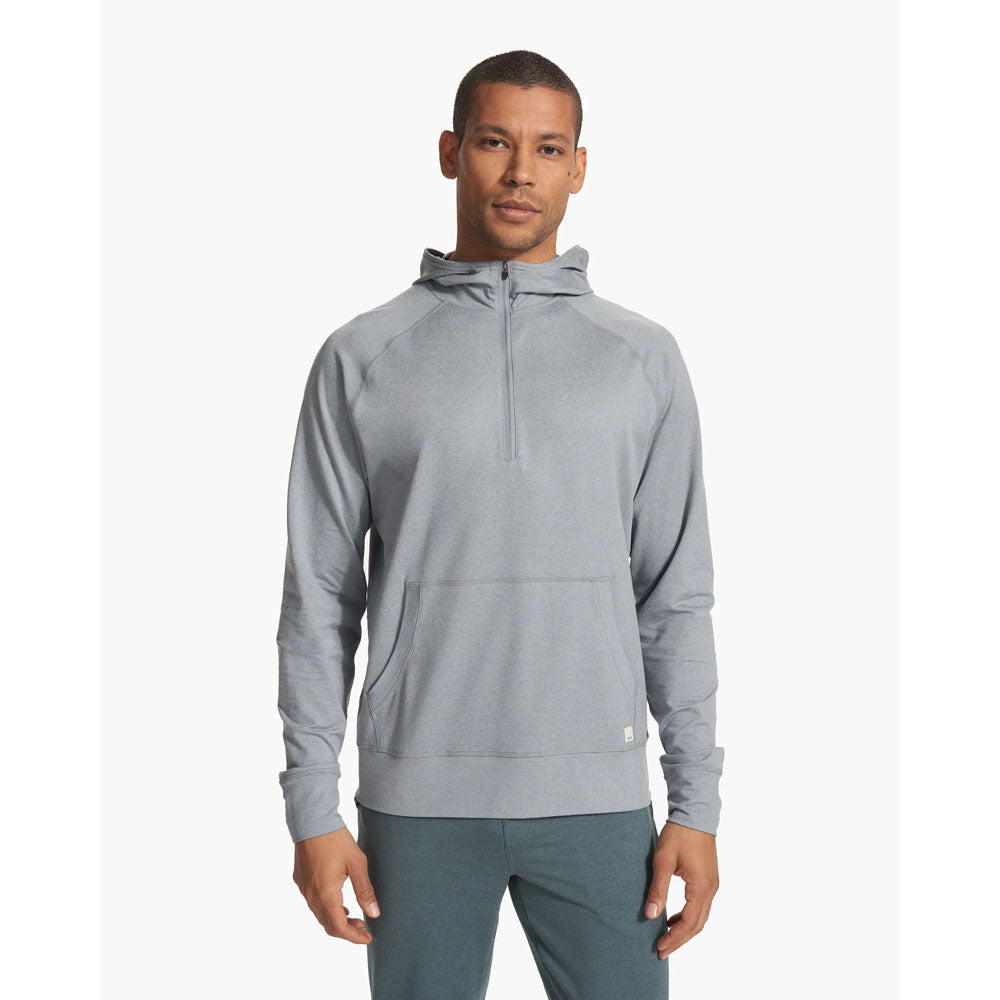Vuori Mens Ponto Performane 1/2 Zip Hoodie Steel Heather