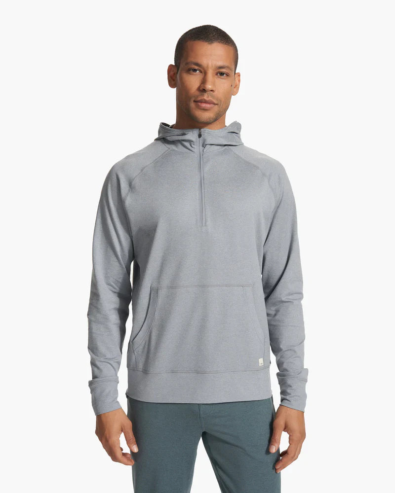 Vuori Men's Ponto Performane 1/2 Zip Hoodie STH Steel Heather