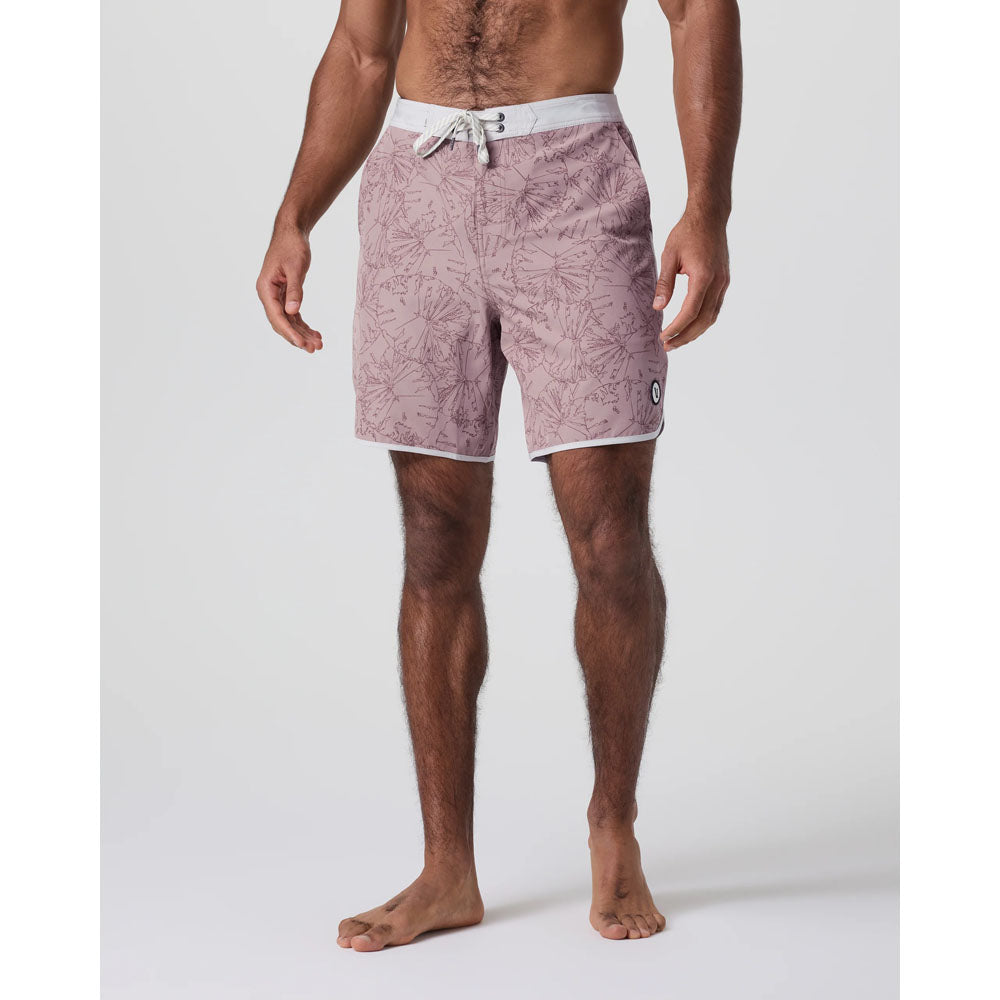 Vuori Mens Cruise Boardshort Zion Rose Water Lily